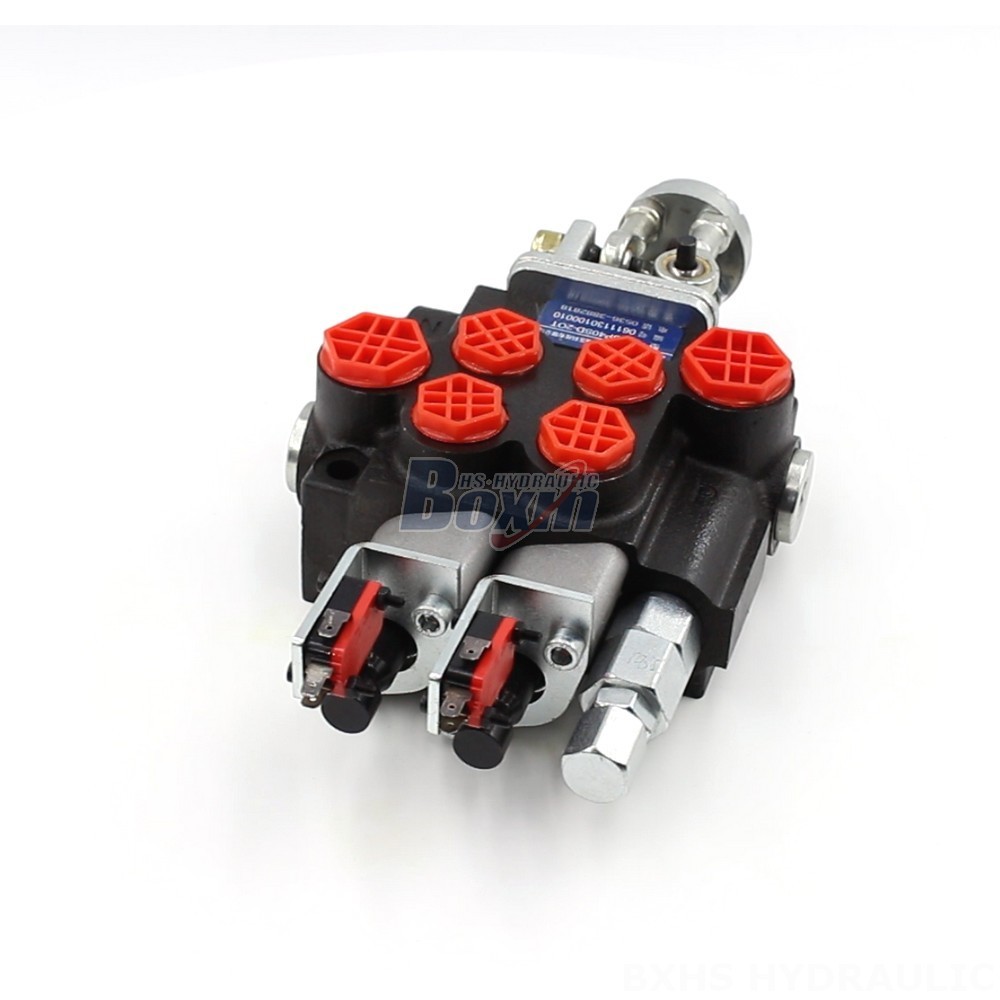 Advanced Hydraulic Control: P40 Micro Switch Joystick 2 Spool Monoblock Directional Valve for Demanding Applications main image